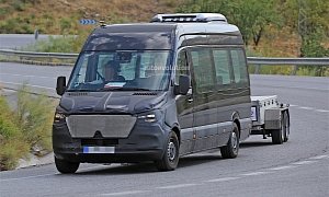 2018 Mercedes-Benz Sprinter Prototype Spotted With Thin Camouflage