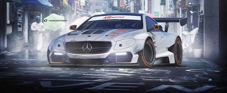 2018 Mercedes E-Class Coupe Racecar Rendered