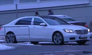 2018 Mercedes-Maybach S-Class Facelift Spied Almost Naked, Closer to Production