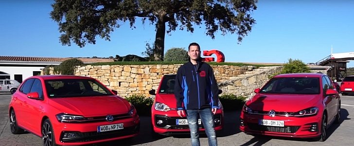 2018 Polo GTI, Up! GTI and Golf GTI Stand Side by Side