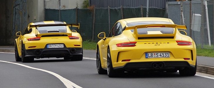 2018 Porsche 911 GT2 RS and 2018 911 GT3 at Nurburgring