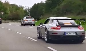 2018 Porsche 911 GT2 RS Gets Chased in Stuttgart Traffic, Looks Bewitching