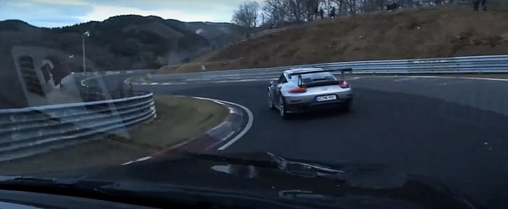 2018 Porsche 911 GT2 RS "Ring Kong" Gets Chased by Tuned BMW M3 on Nurburgring