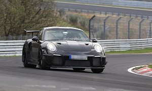 2018 Porsche 911 GT2 Shows Up on Nurburgring, Could Pack Active Aerodynamics