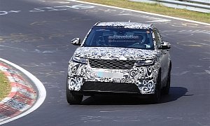 2018 Range Rover Velar SVR Spied Being Thrashed on The Nurburgring