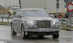 2018 Rolls-Royce Phantom Prototype Partially Reveals New Headlights, Taillights