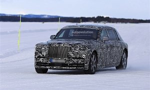 2018 Rolls-Royce Phantom Spied Testing With Less Camo, Reveals More Details