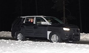 2018 SsangYong Rexton Spied Winter Testing Near The Arctic Circle