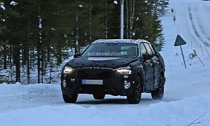 2018 Volvo XC60 Spied Cold-Weather Testing, Flaunts Thor’s Hammer Headlights
