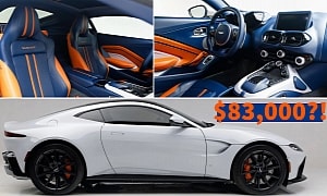 2019 Aston Martin Vantage With Denver Broncos Interior Fails To Sell, Gets Embarrassed