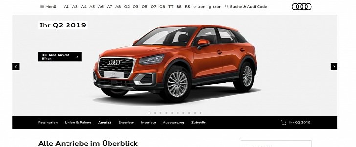 2019 Audi A3 and Q2 on Sale in Germany With Much Smaller Engine Range