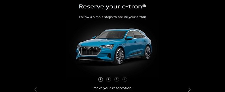 2019 Audi e-tron U.S. configurator
