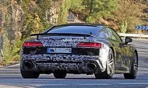 Spyshots: 2019 Audi R8 GT Flaunts Two Huge Oval Exhaust Pipes