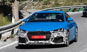 2019 Audi TT RS Spied With New RS Look and Fresh Blue Paint
