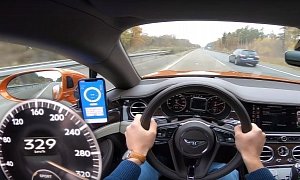 2019 Bentley Continental GT Passes Cars at 329 KM/H in Autobahn Run
