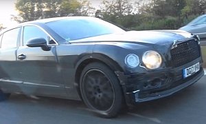 2019 Bentley Flying Spur Spotted in Traffic, Gets Closer to Production