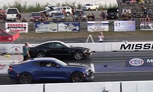 2019 Chevrolet Camaro SS Drag Races Ford Mustang GT, Spanking Happens
