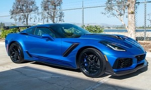 2019 Corvette ZR1 Coupe With Delivery Miles Is a True Elkhart Lake Blue Stunner