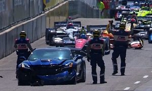2019 Corvette ZR1 Crashes at Detroit Indy GP Being Driven by GM’s Mark Reuss