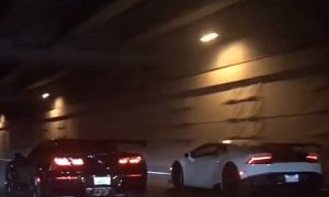2019 Corvette ZR1 Drag Races Supercharged Lamborghini Huracan in Street Fight