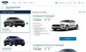 2019 Ford Mustang Configurator Goes Live, EcoBoost Fastback Priced At $25,845