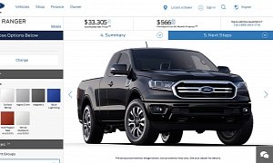 2019 Ford Ranger U.S. Configurator Reveals $24,300 Starting Price