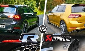 2019 Golf R Does Sound Check With and Without Akrapovic Exhaust