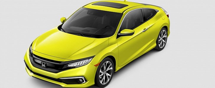2019 Honda Civic Coupe in Tonic Yellow Pearl