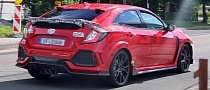 2019 Honda Civic Type R Spied in Red, Differs From White-painted Prototype