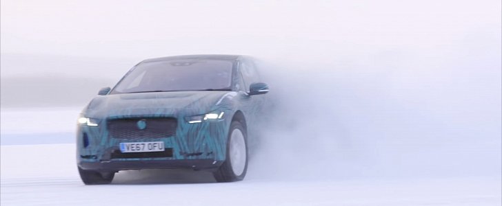 2019 Jaguar I-PACE in the snow