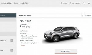 2019 Lincoln Nautilus Now Available To Configure, Priced At $40,340