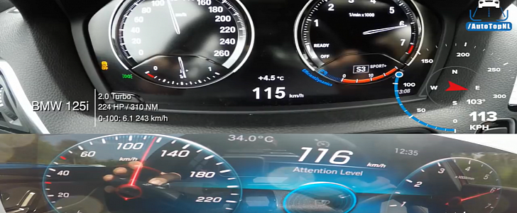 2019 Mercedes A 250 Takes on Old BMW 125i in Acceleration Comparison
