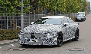 2019 Mercedes-AMG GT Four-Door Continues To Sniff For Panamera Truffles