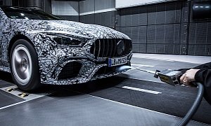 2019 Mercedes-AMG GT Four-Door Coupe, Up-Close in Wind Tunnel Official Spyshots