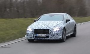 2019 Mercedes-AMG GT Four-Door Spotted in Stuttgart Traffic, Looks The Part
