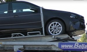 2019 Mercedes B-Class Looks Ready to Debut as Prototypes Are Spotted on Trailer