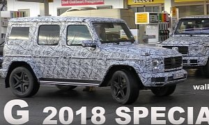 2019 Mercedes G-Class Spied In Detail at Refueling Station