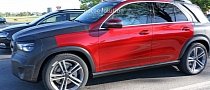 2019 Mercedes GLE-Class Shows Uncamouflaged Design of Sexy Red Body