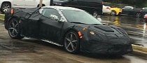 2019 Mid-Engined Chevrolet Corvette Spied at McDonald's, Shows Production Wheels