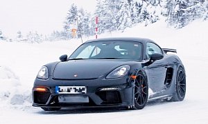 2019 Porsche 718 Cayman GT4 Spied in Production Trim, 911 GT3 Engine Expected