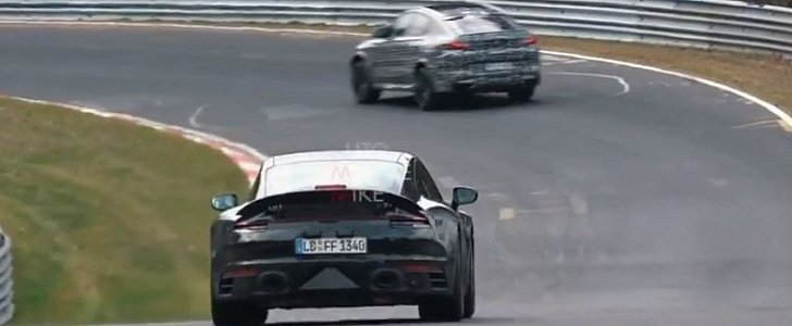2019 Porsche 911 Chases 2020 BMW X6 M on Nurburgring