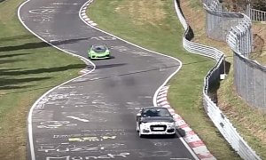 2019 Porsche 911 GT3 RS Chases 2019 Audi TT RS in Nurburgring Lap Time Attack