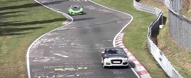 2019 Porsche 911 GT3 RS Chases 2019 Audi TT RS on Nurburgring