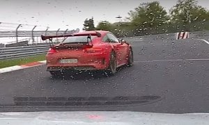 2019 Porsche 911 GT3 RS Hits Nurburgring, Rain Causes Trouble