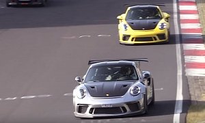 2019 Porsche 911 GT3 RS Nurburgring Invasion Looks Like a Riot