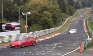 2019 Porsche 911 GT3 RS vs. Old GT3 RS Nurburgring Traffic Chase Is Brutal