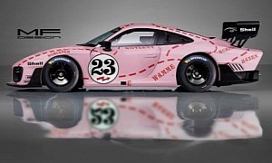 2019 Porsche 935 Pink Pig Rendered As the Forbidden Livery