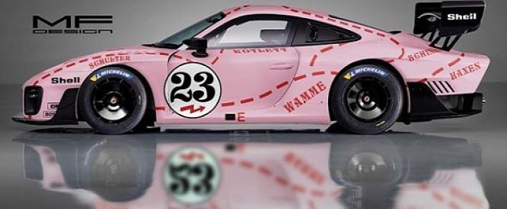 2019 Porsche 935 Pink Pig Rendered