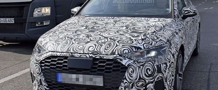 2020 Audi A3 Shows Huge Hexagonal Grille on Long Nose