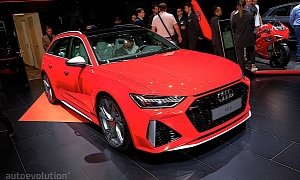 2020 Audi RS 6 Avant Turns Red in Frankfurt Before Heading for the States